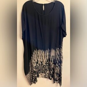 Women’s Tie Dye Hippie Dress OS Black & Tan